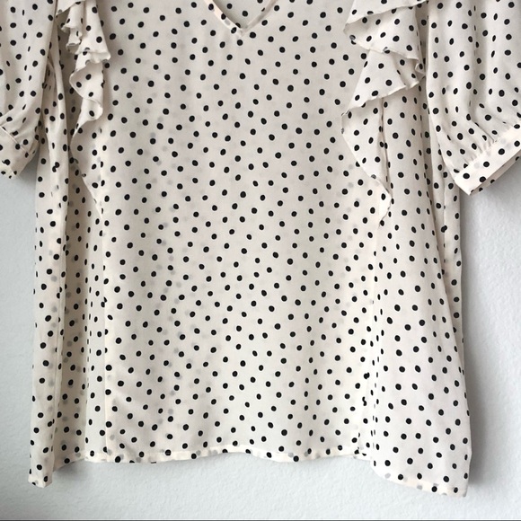 \Madewell\• V-Neck Silk Ruffle Top - Picture 9 of 16